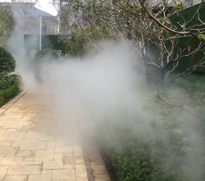 鄭州人造霧工程霧森設備紅寶石撞擊式噴嘴特點